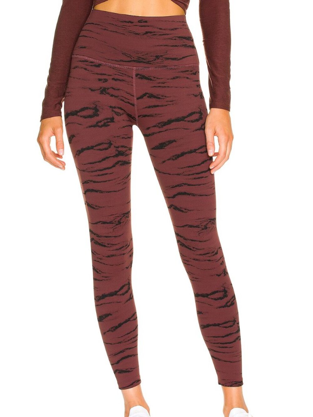 Beyond Yoga High Waisted Rosewood Brown Jacquard Leggings